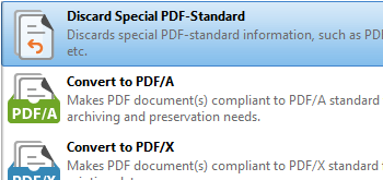 Discard PDF Standard Information