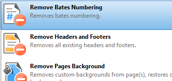Remove Bates Numbering