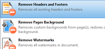 Remove Headers and Footers