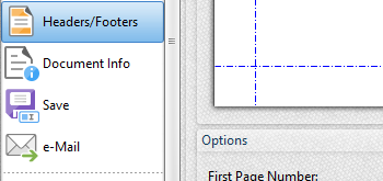 Headers and Footers Settings