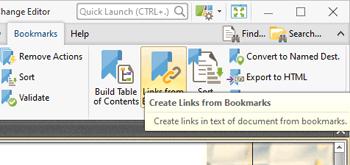 Create Links from Bookmarks