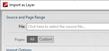 Import Pages to a Layer