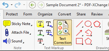 Correct Text with the Text Correction Tool