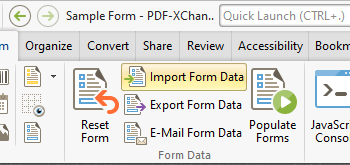 Import/Export Form Data