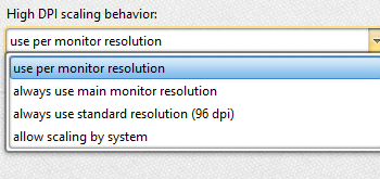 Per-Monitor Resolution Mode