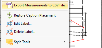 Export Measurements to CSV File