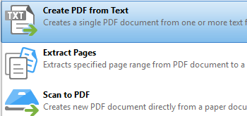 Create PDF from Text