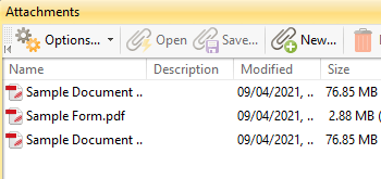 Use the Attachments Pane to View/Edit Document Attachments
