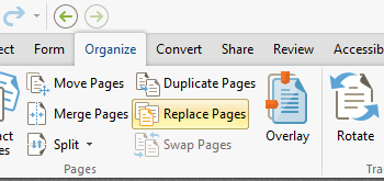Replace Document Pages