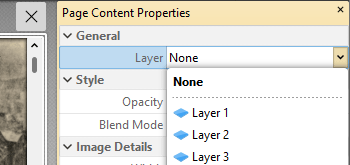 Edit the Layer Property of Images and XForms