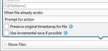 Incremental Save Option Added for the Save Documents Action