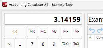 New Accounting Calculator and Adding Tape tool Features